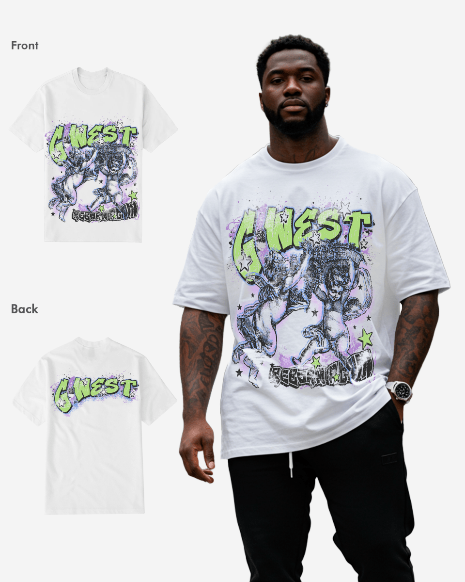 G West Reborn White T-Shirt Big and Tall Mens G West