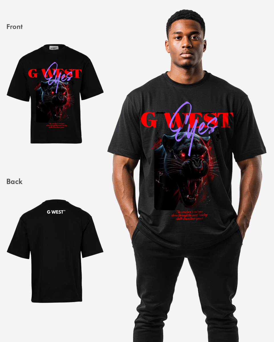 G WEST RED FURY OVERSIZED T-Shirt Mens G West