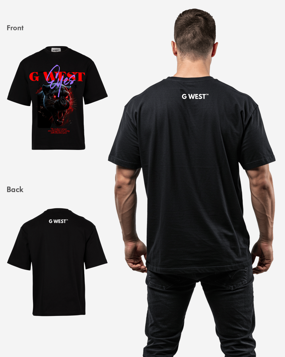 G WEST RED FURY OVERSIZED T-Shirt Mens G West