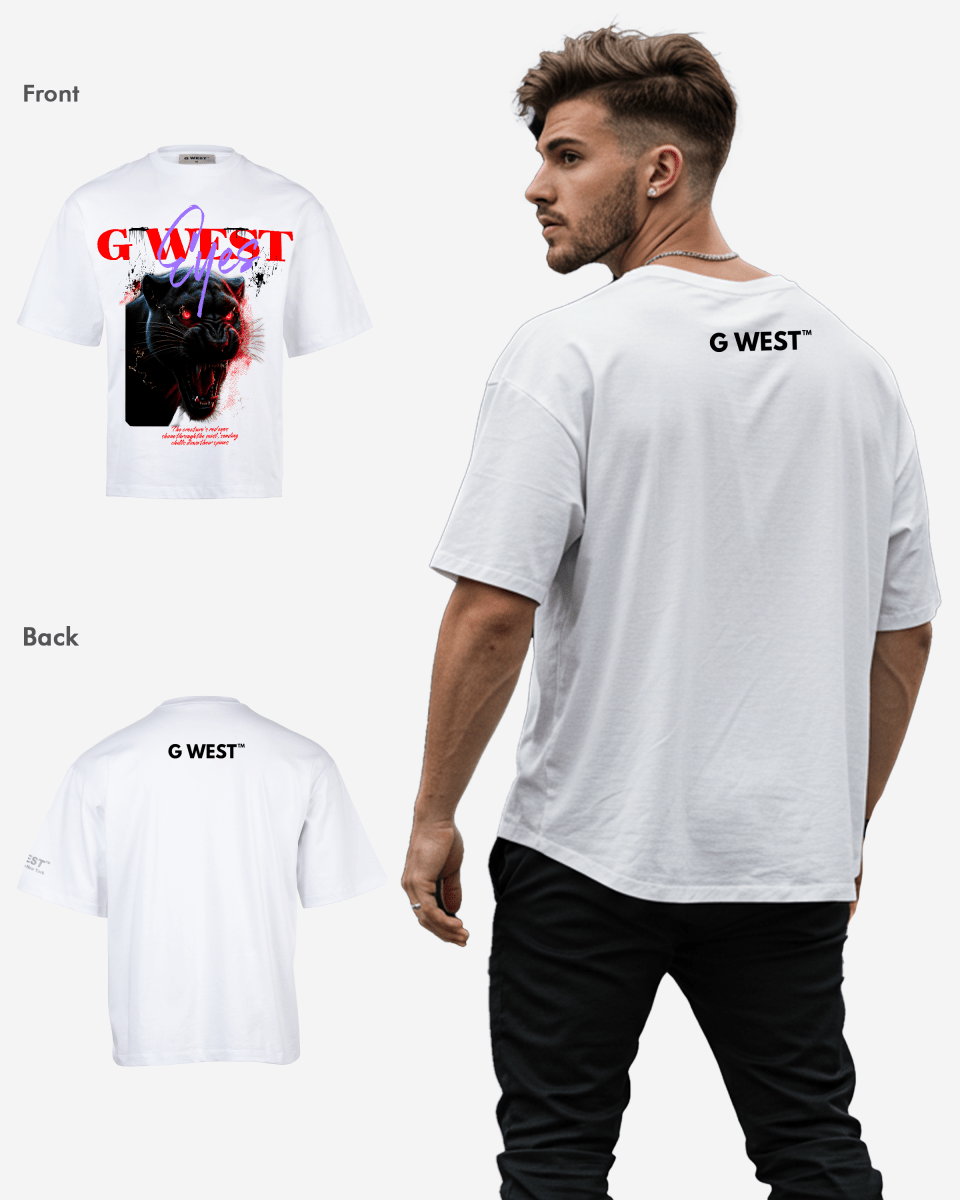 G WEST RED FURY OVERSIZED T-Shirt Mens G West