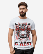 G West Mens Red Tiger Tee G West
