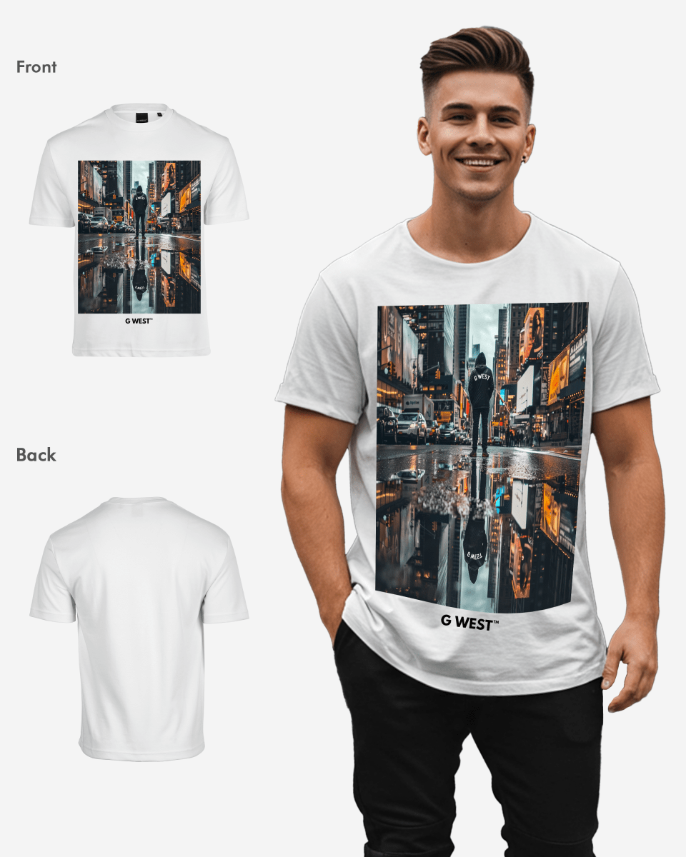 G West Mens Reflection Oversized Tee G West