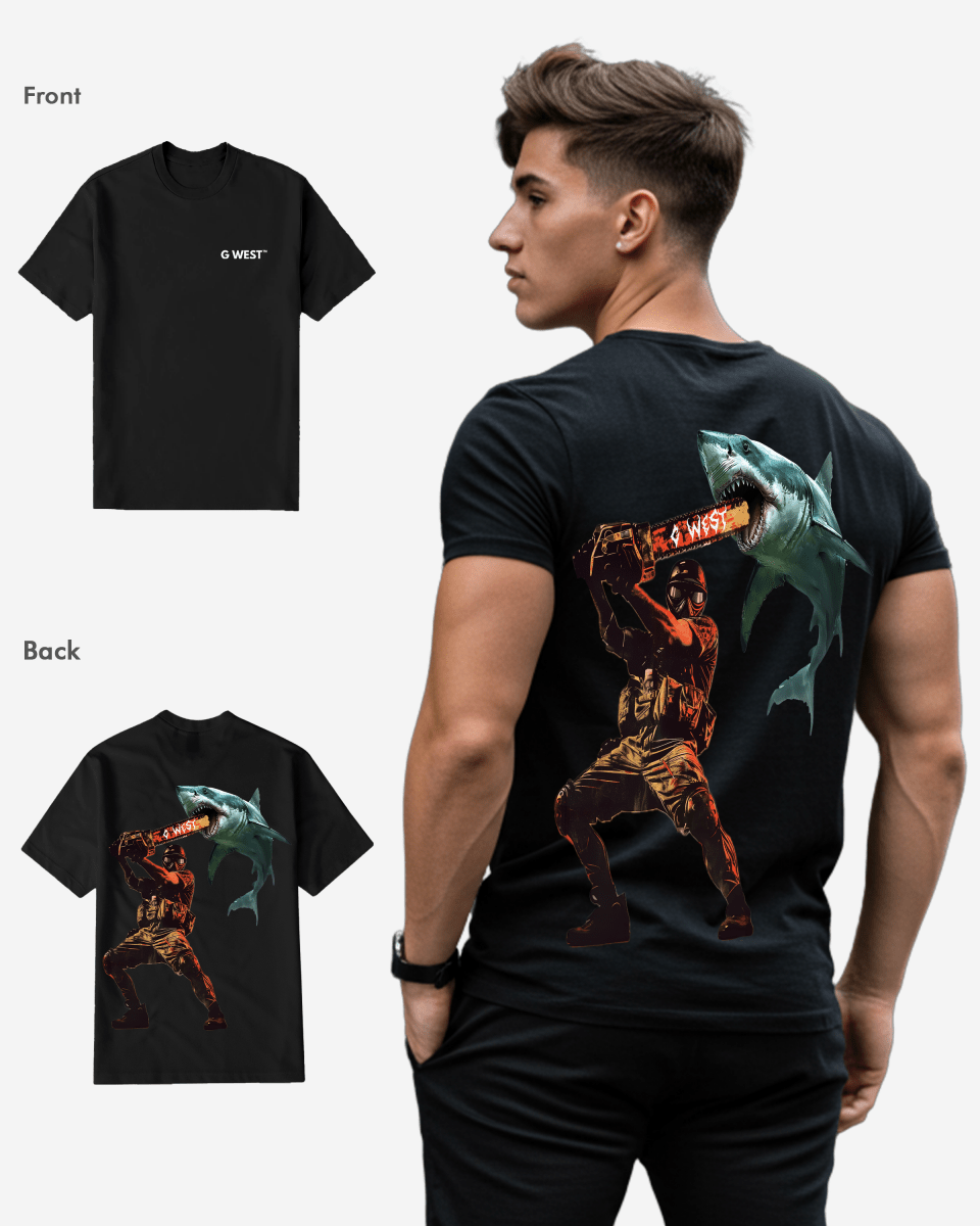 G West Mens Regular Fit Big Catch T Shirt G West