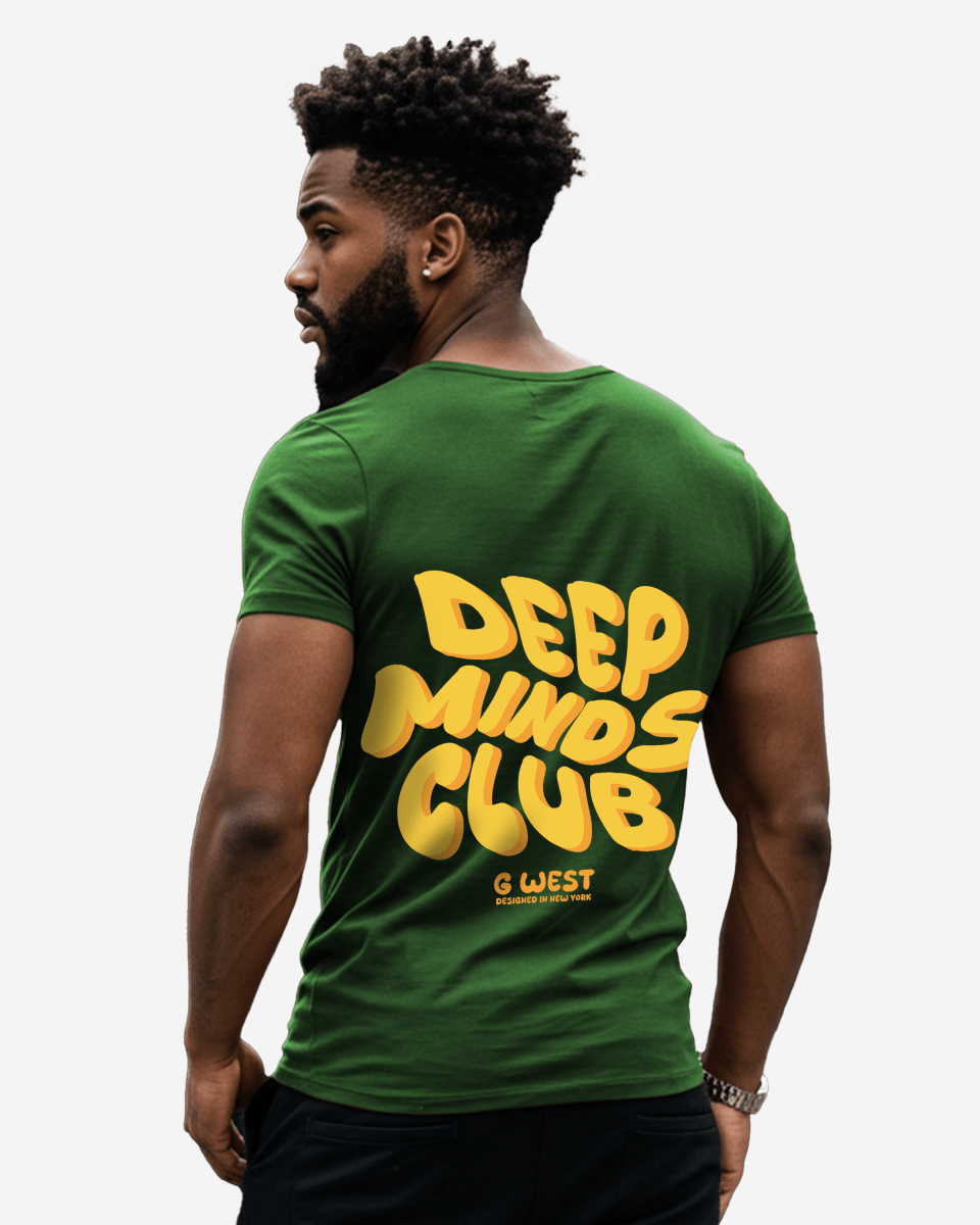 G West Mens Regular Fit Deep Minds Club T Shirt G West