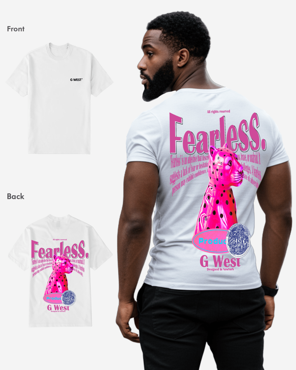 G West Mens Regular Fit Fearless  T Shirt G West
