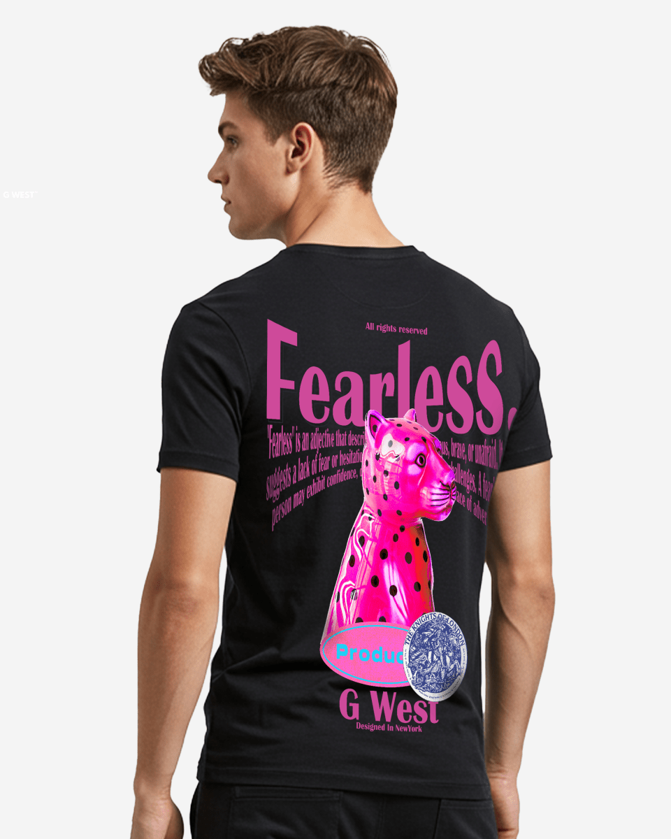 G West Mens Regular Fit Fearless  T Shirt G West