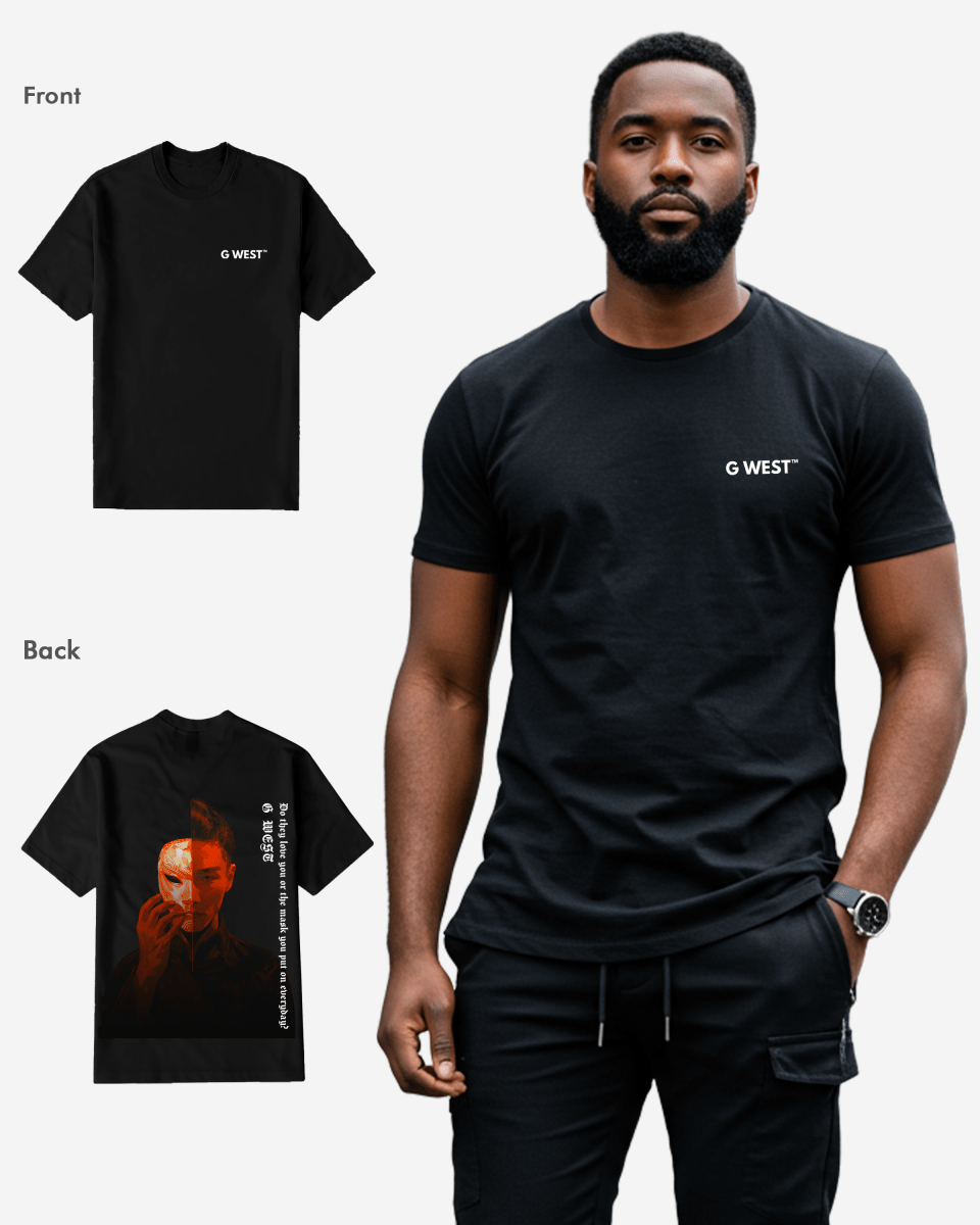 G West Mens Regular Fit Opera Mask T Shirt G West