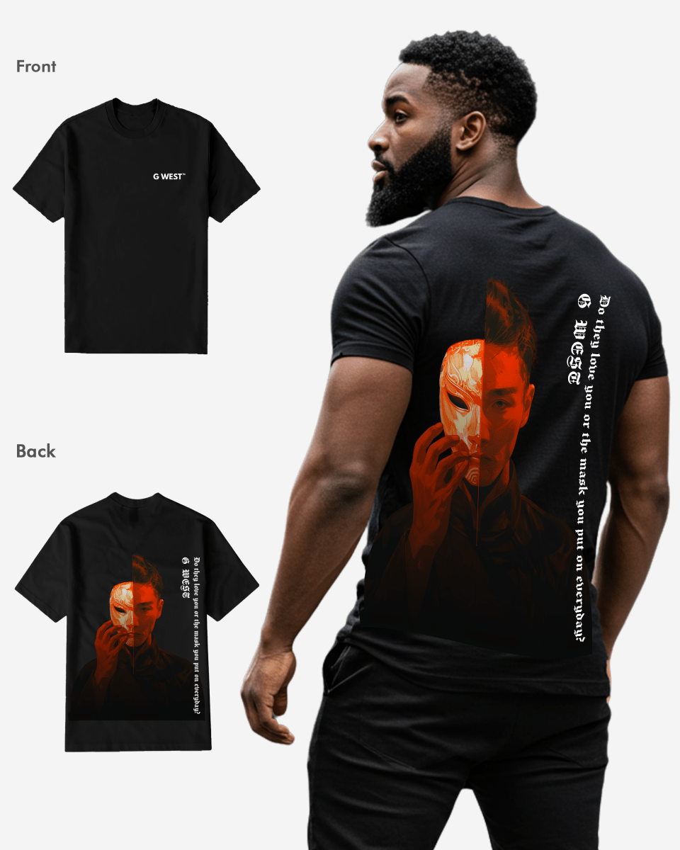 G West Mens Regular Fit Opera Mask T Shirt G West
