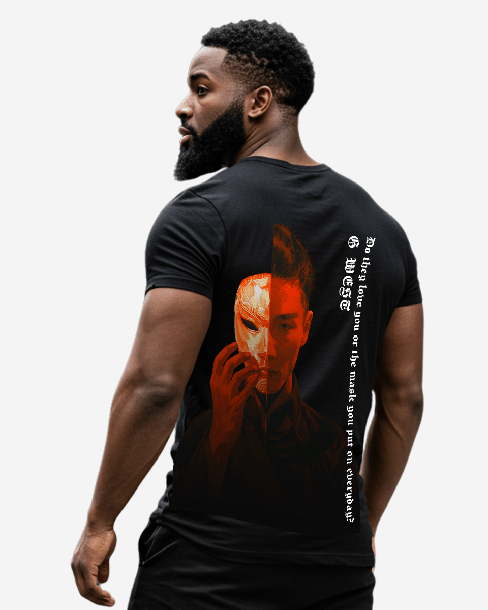 G West Mens Regular Fit Opera Mask T Shirt G West