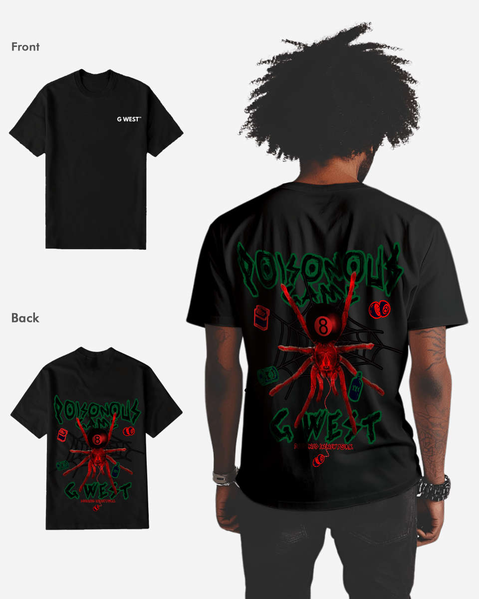 G West Mens Regular Fit Poison Game T Shirt G West