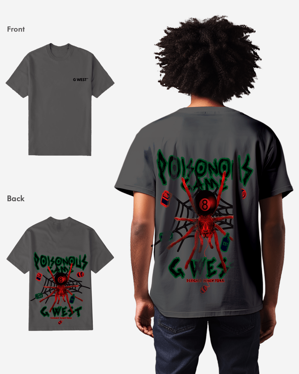 G West Mens Regular Fit Poison Game T Shirt G West