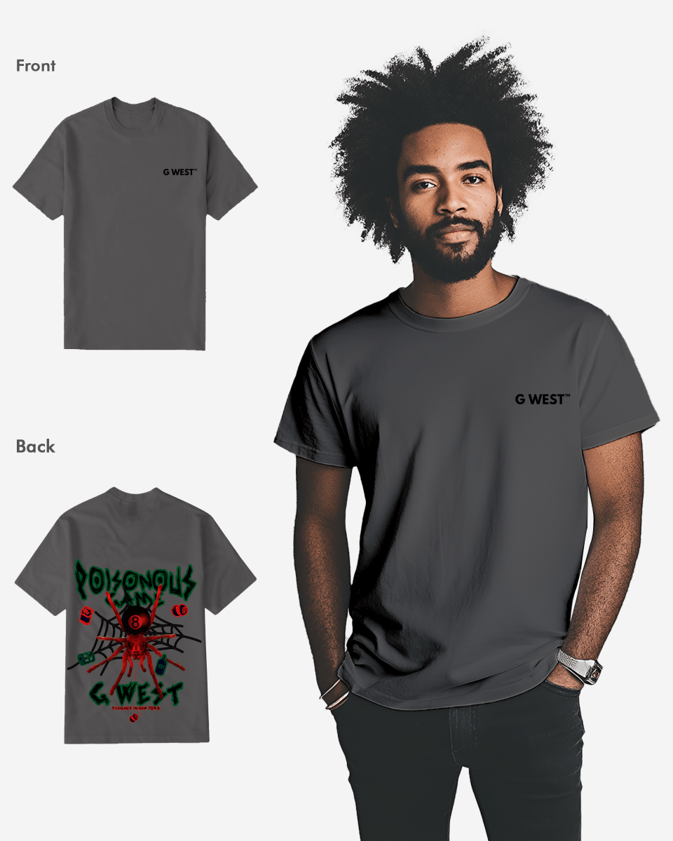 G West Mens Regular Fit Poison Game T Shirt G West