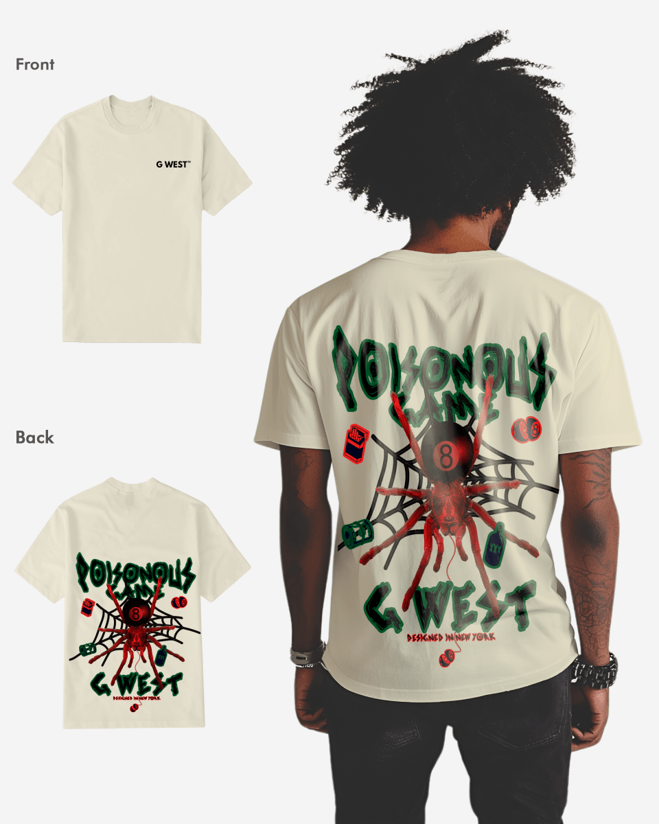 G West Mens Regular Fit Poison Game T Shirt G West