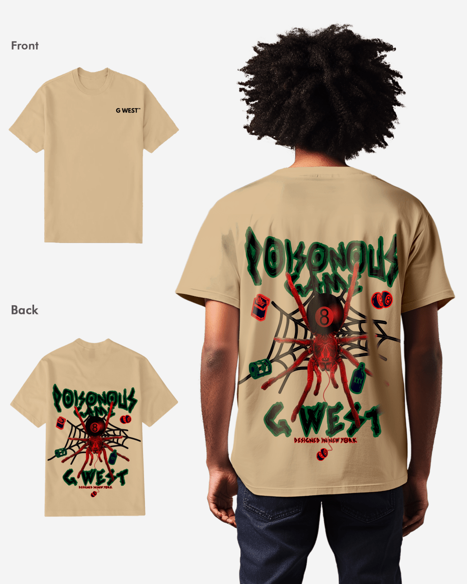 G West Mens Regular Fit Poison Game T Shirt G West