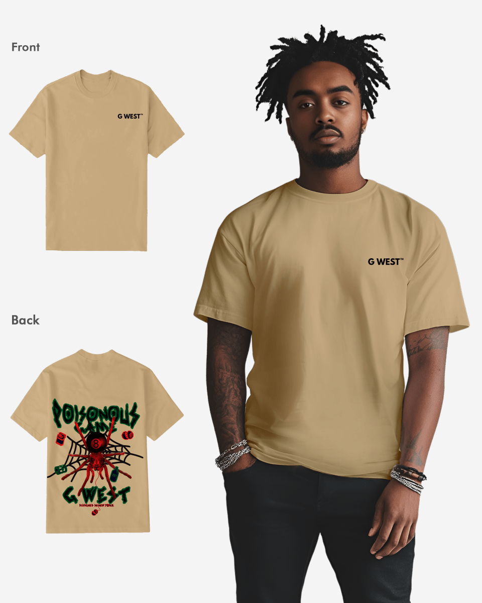 G West Mens Regular Fit Poison Game T Shirt G West