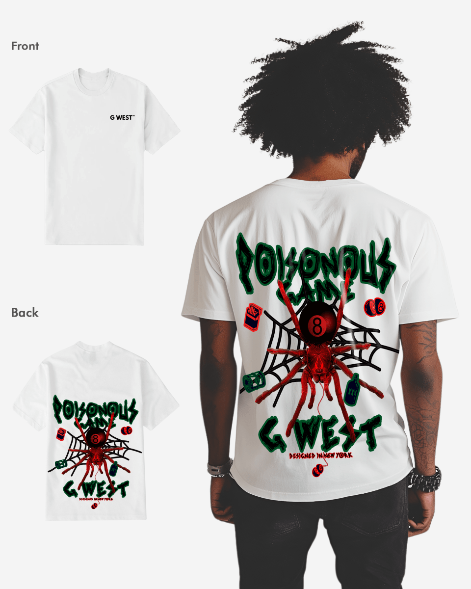 G West Mens Regular Fit Poison Game T Shirt G West