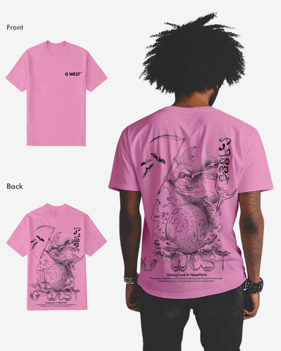 G West Mens Regular Fit Reaper World T-Shirt G West