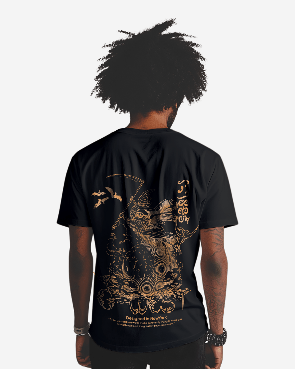 G West Mens Regular Fit Reaper World T-Shirt G West