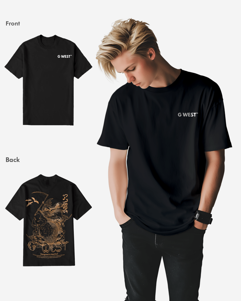 G West Mens Regular Fit Reaper World T-Shirt G West