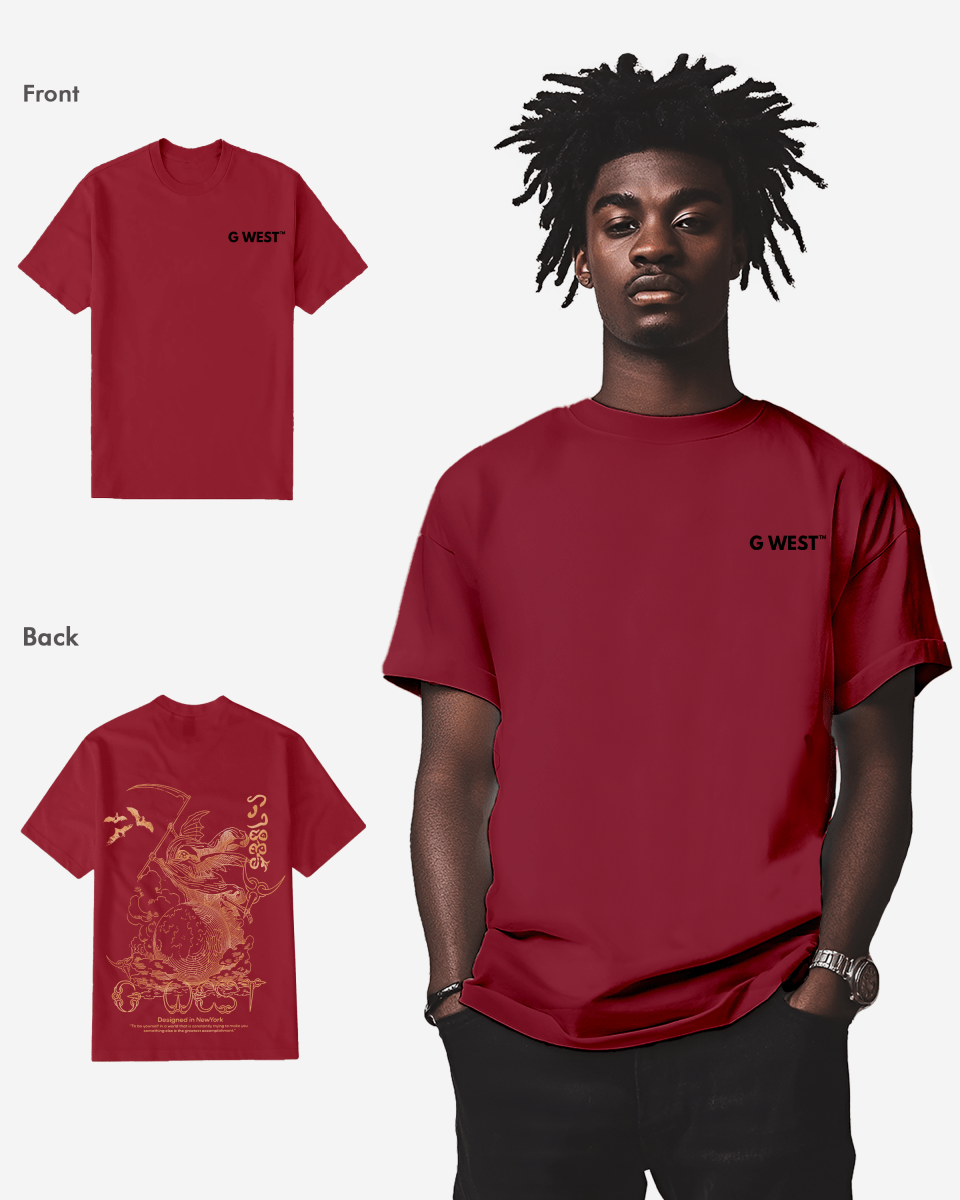 G West Mens Regular Fit Reaper World T-Shirt G West