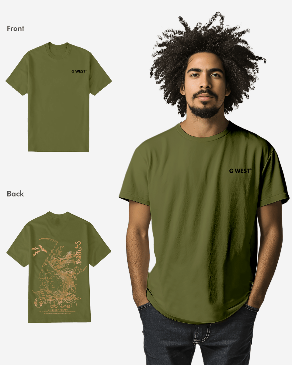 G West Mens Regular Fit Reaper World T-Shirt G West