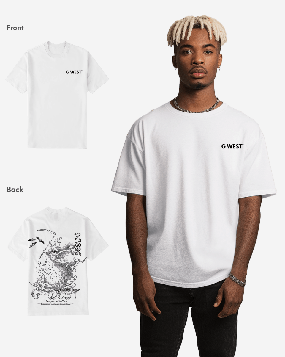 G West Mens Regular Fit Reaper World T-Shirt G West
