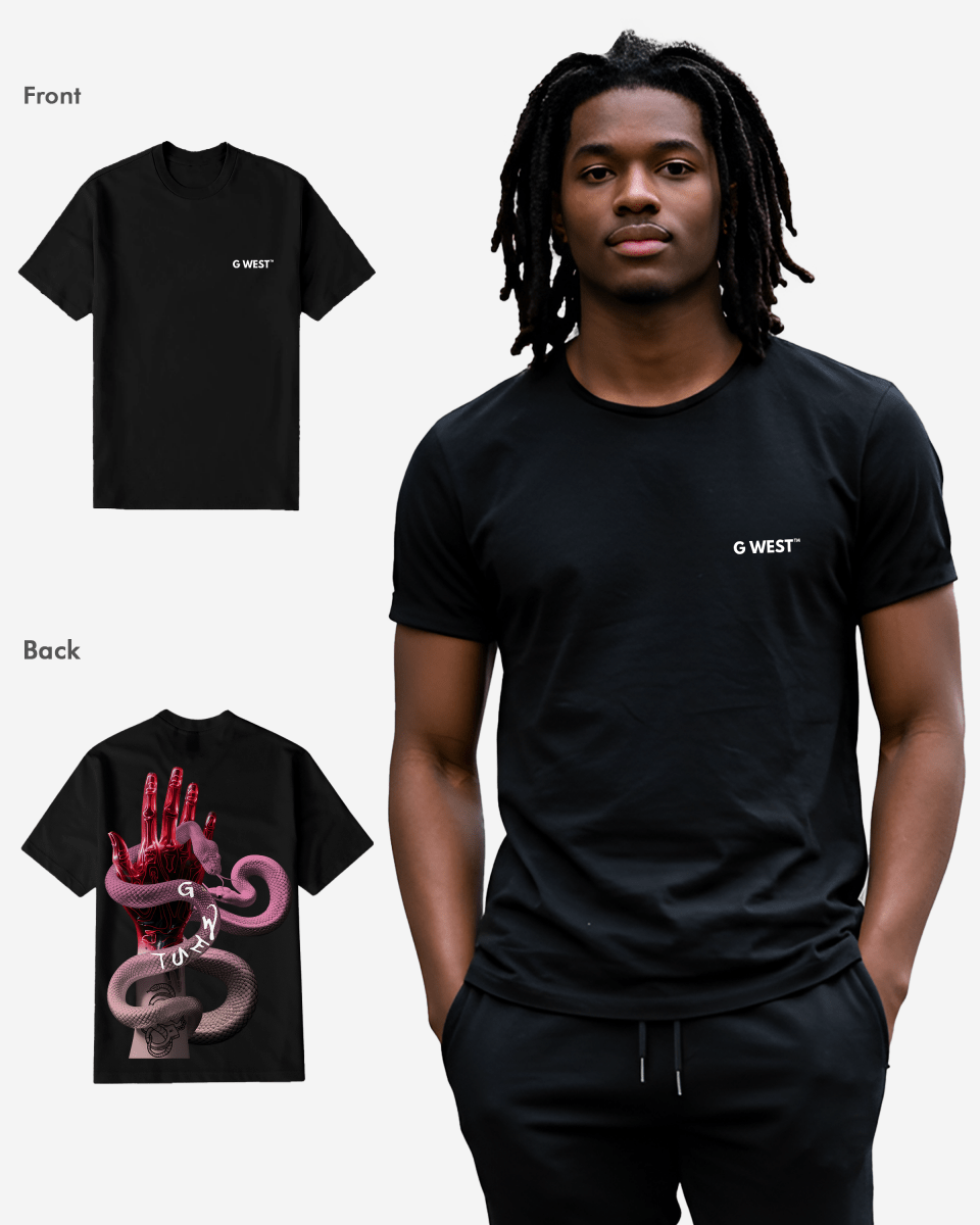 G West Mens Regular Fit Serpiente (Handshake) T Shirt G West