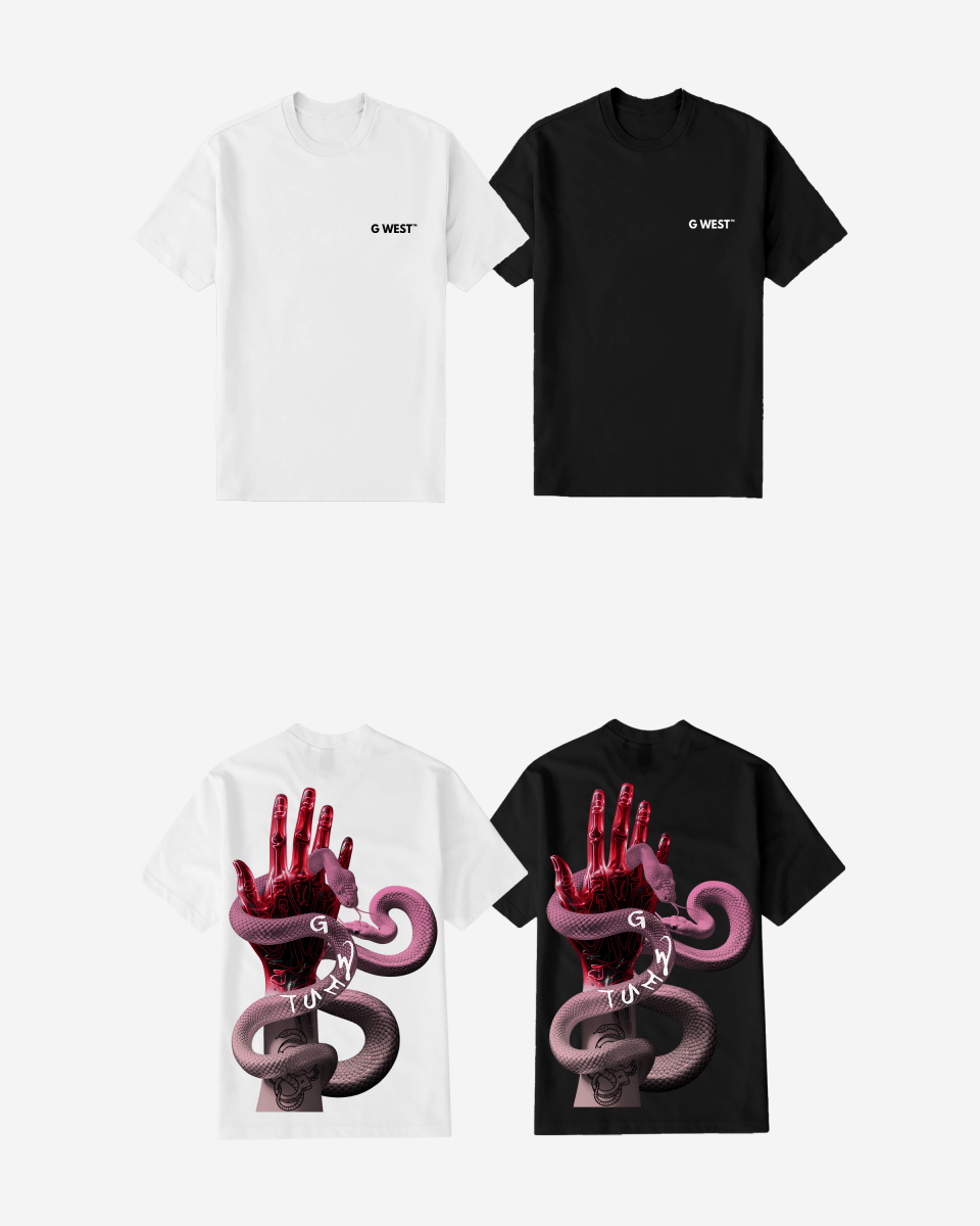 G West Mens Regular Fit Serpiente (Handshake) T Shirt G West