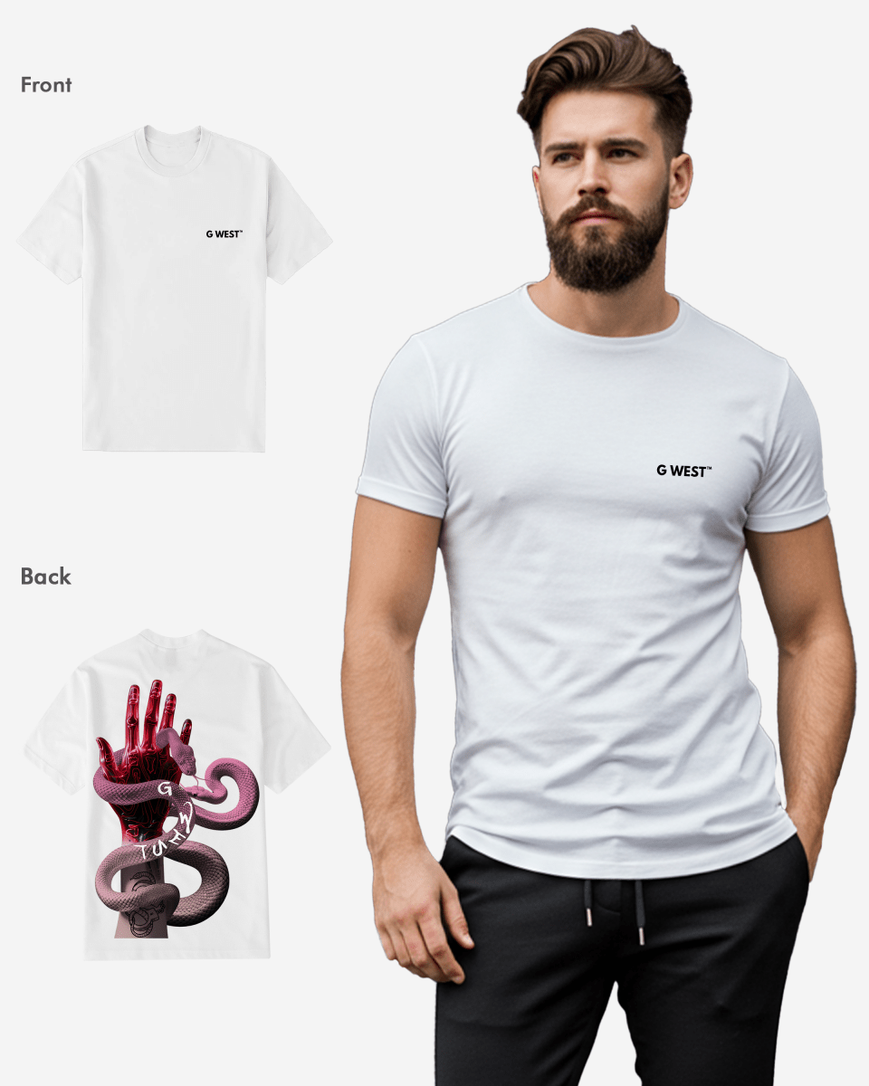 G West Mens Regular Fit Serpiente (Handshake) T Shirt G West