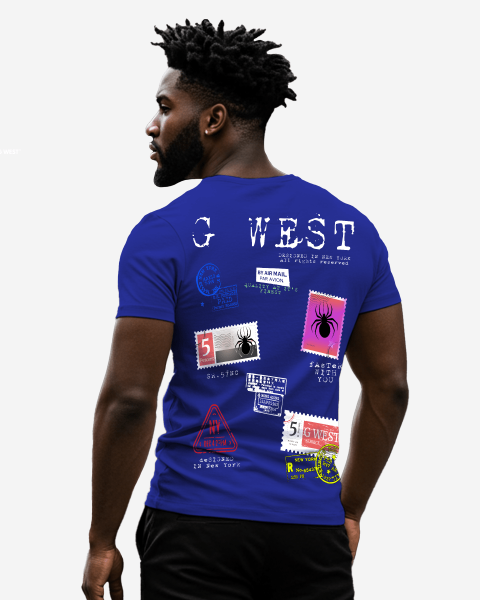 G West Mens Regular Fit Stamp T Shirt - Gwpbast5041 - 7 Colors G West