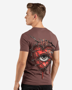 G West Mens Regular Fit Wire Heart T Shirt G West