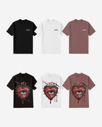 G West Mens Regular Fit Wire Heart T Shirt G West