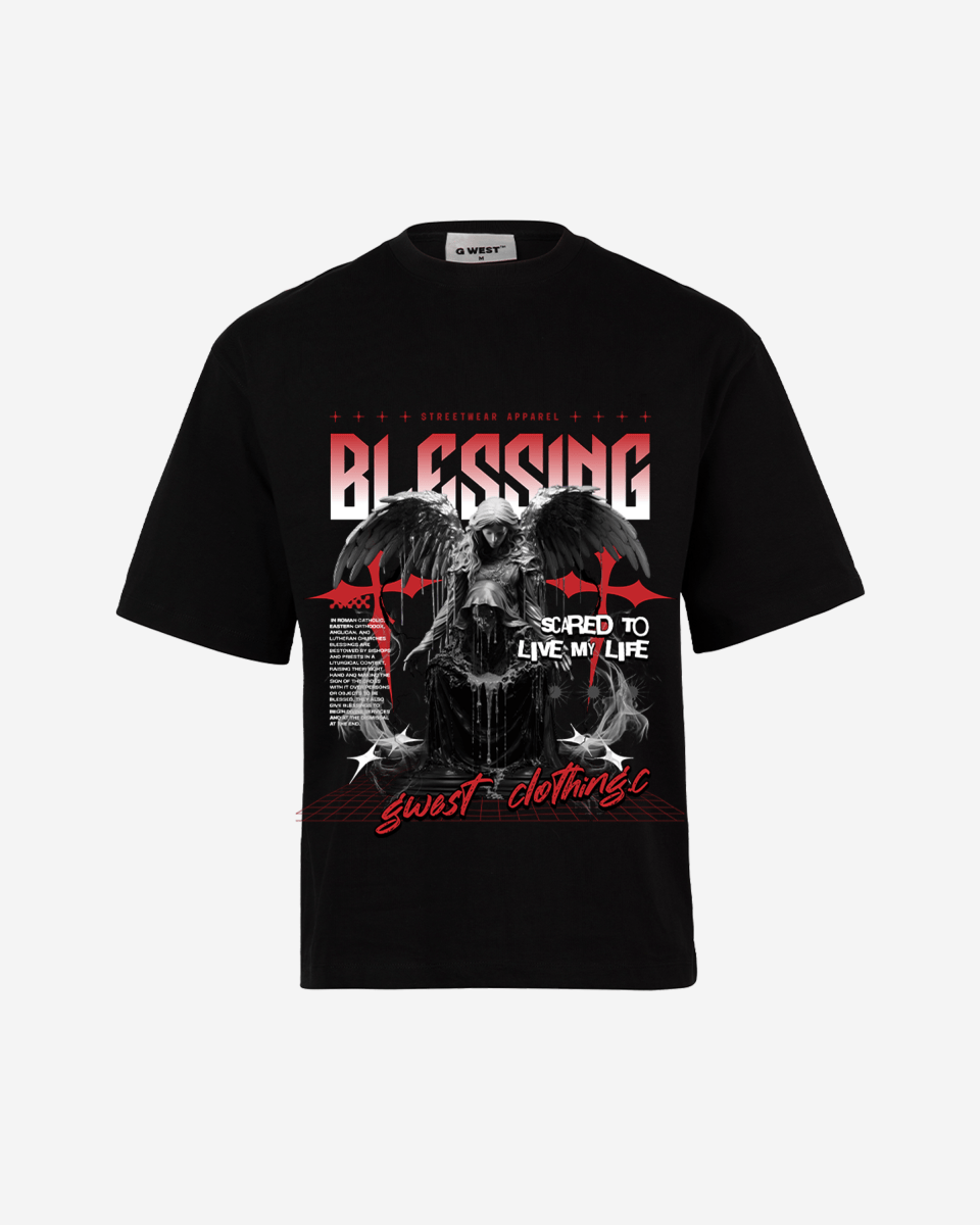 G West Rhinestone Blessing Oversized T-Shirt Mens G West