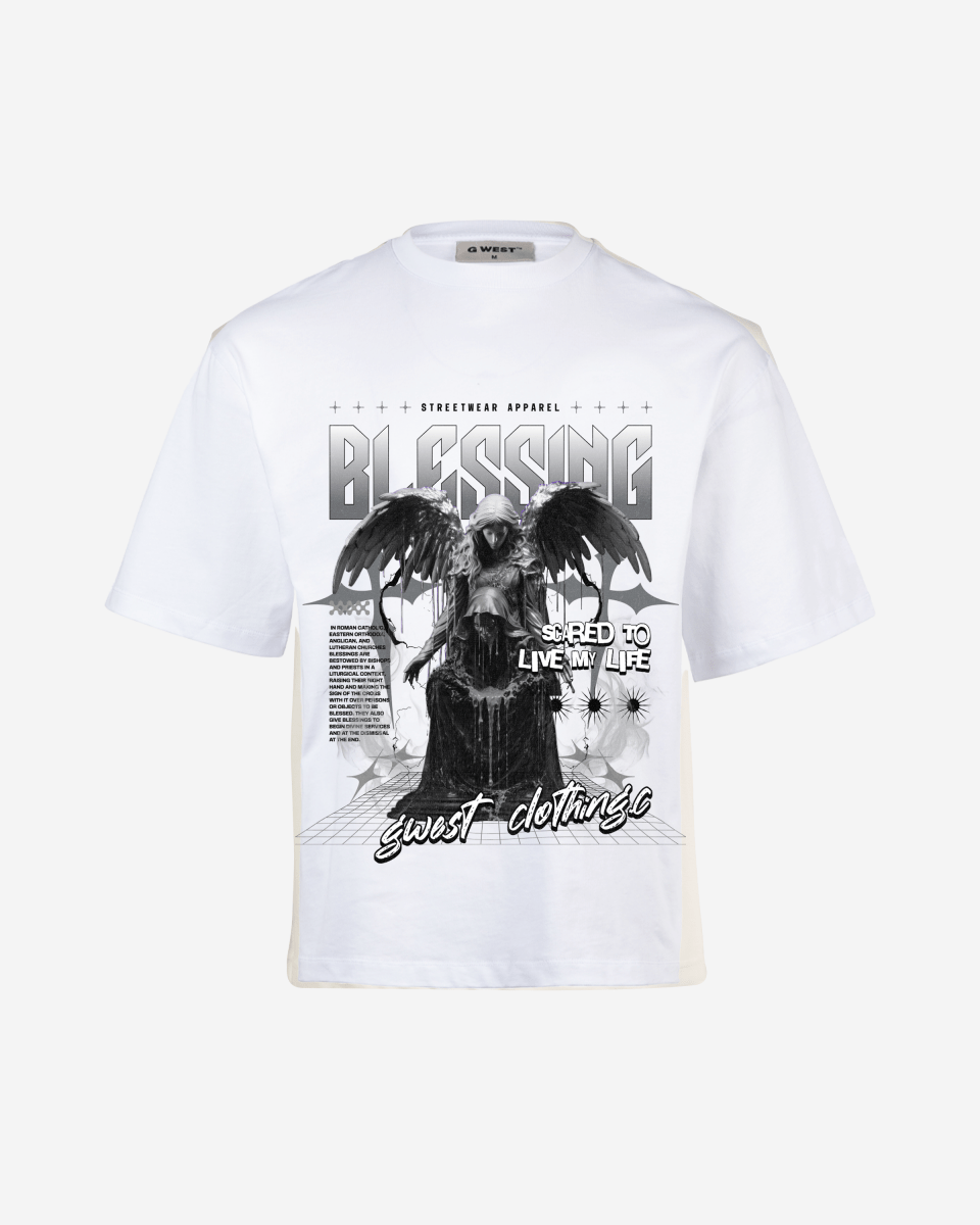 G West Rhinestone Blessing Oversized T-Shirt Mens G West