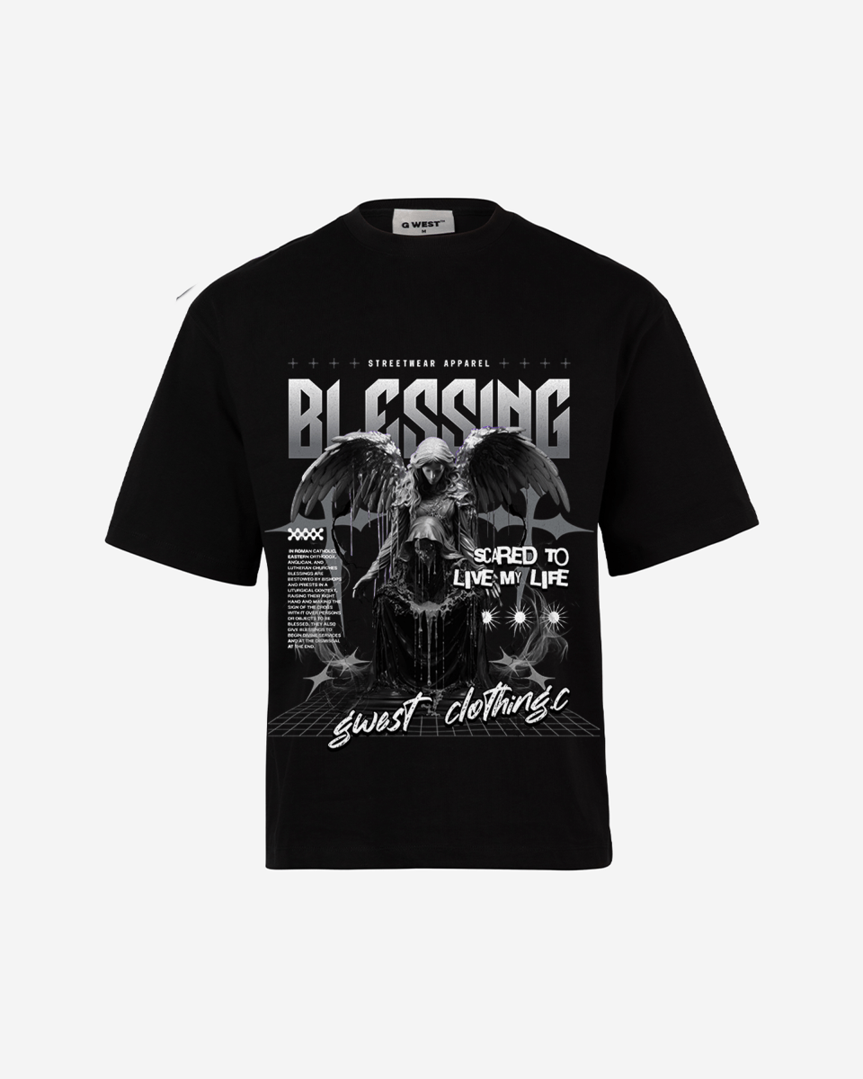 G West Rhinestone Blessing Oversized T-Shirt Mens G West
