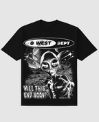 G West Rhinestone Not My Earth Oversized T-Shirt Mens G West