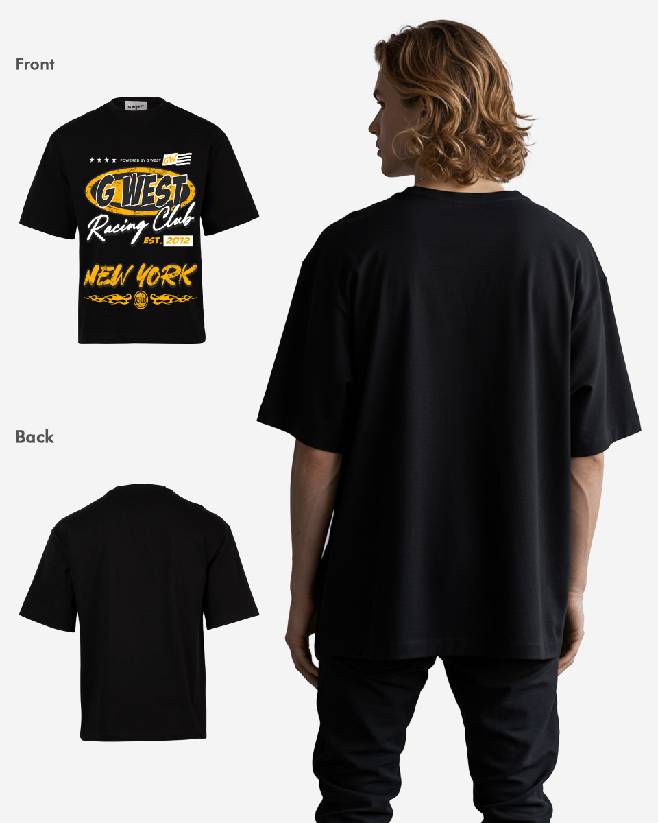 G West Rhinestone Racing Club Oversized Tee G West