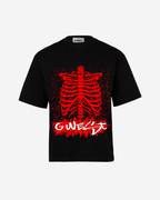 G West Rhinestone Skeleton Body Oversized T-Shirt Mens G West