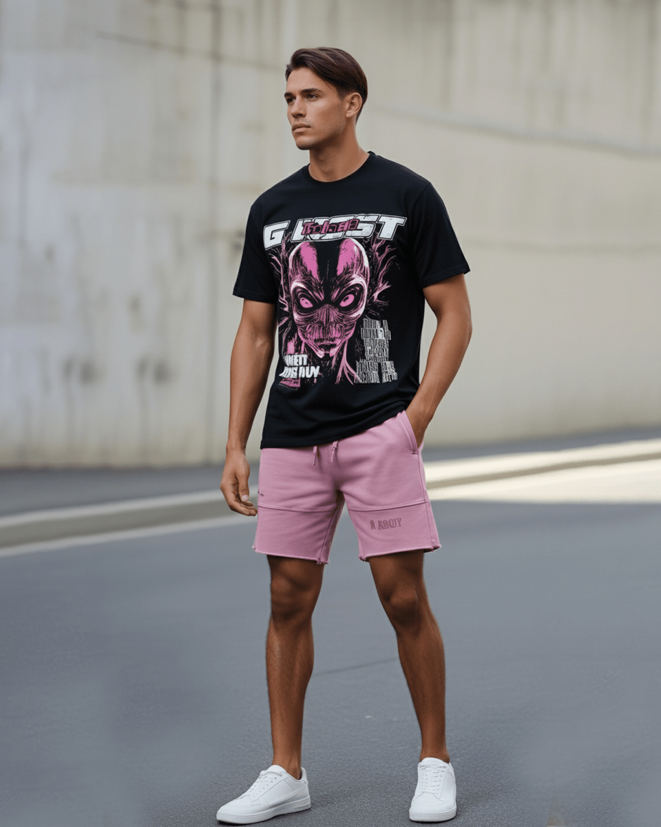 G West Rhinestone Space Expedition Oversized Tee & Short Set G West