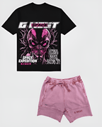 G West Rhinestone Space Expedition Oversized Tee & Short Set G West
