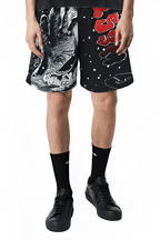 G WEST RHINSTONE ASTRO AFTERLIFE 3/4 SLEEVES MESH SHORT SET G West