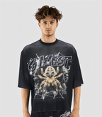G WEST RHINSTONE SPIDER 3.0 3/4 SLEEVES MESH SHORT SET G West