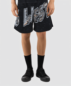 G WEST RHINSTONE SPIDER 3.0 3/4 SLEEVES MESH SHORT SET G West