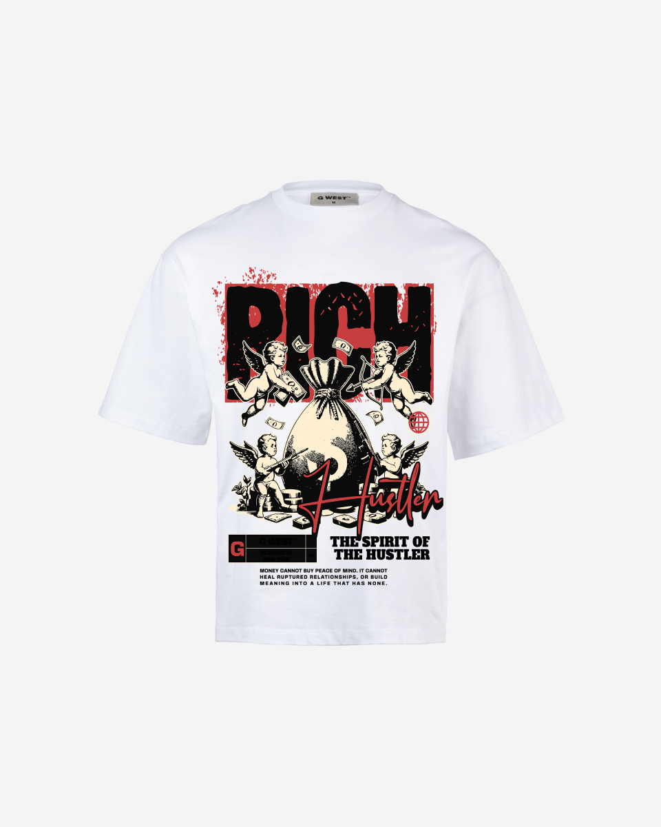 G WEST RICH HUSTLER OVERSIZEED T-Shirt Mens G West