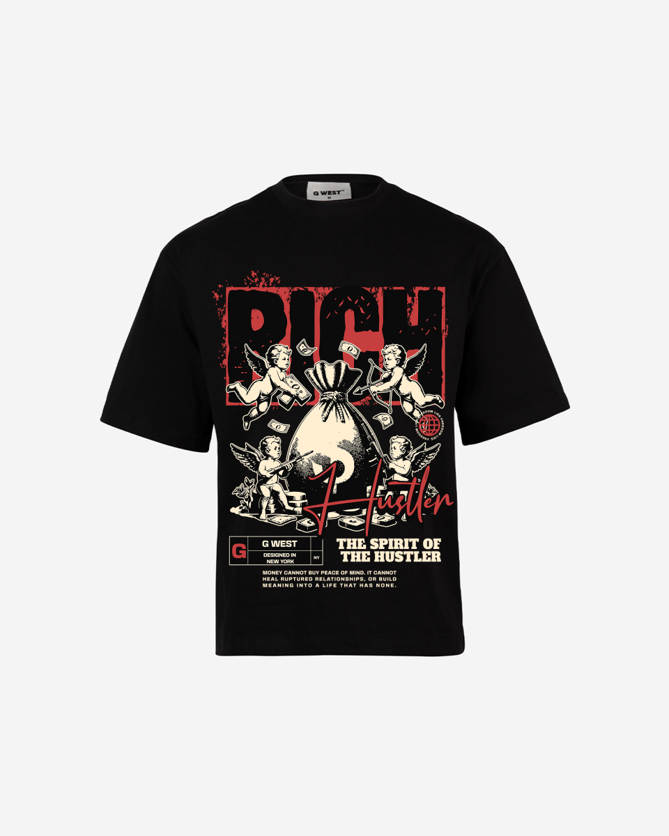 G WEST RICH HUSTLER OVERSIZEED T-Shirt Mens G West