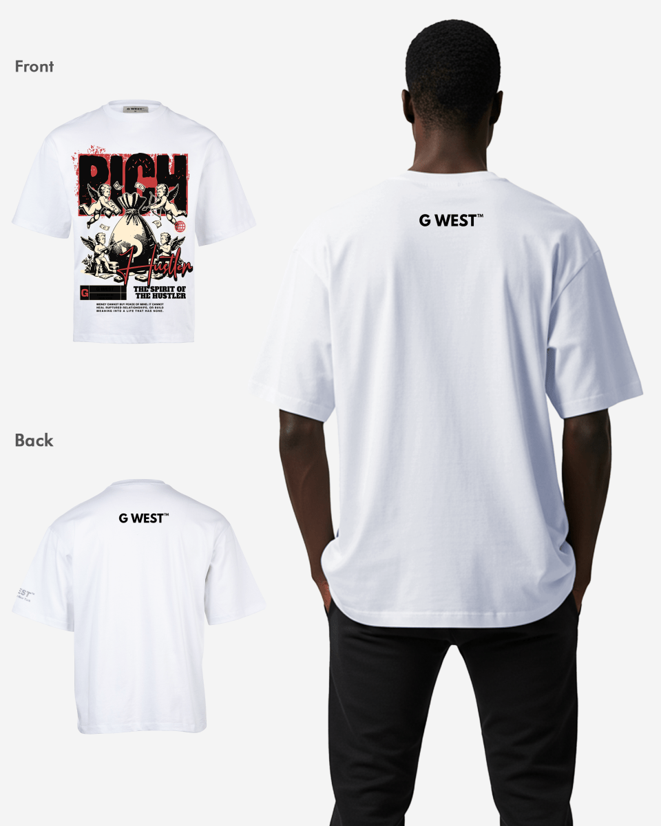 G WEST RICH HUSTLER OVERSIZEED T-Shirt Mens G West