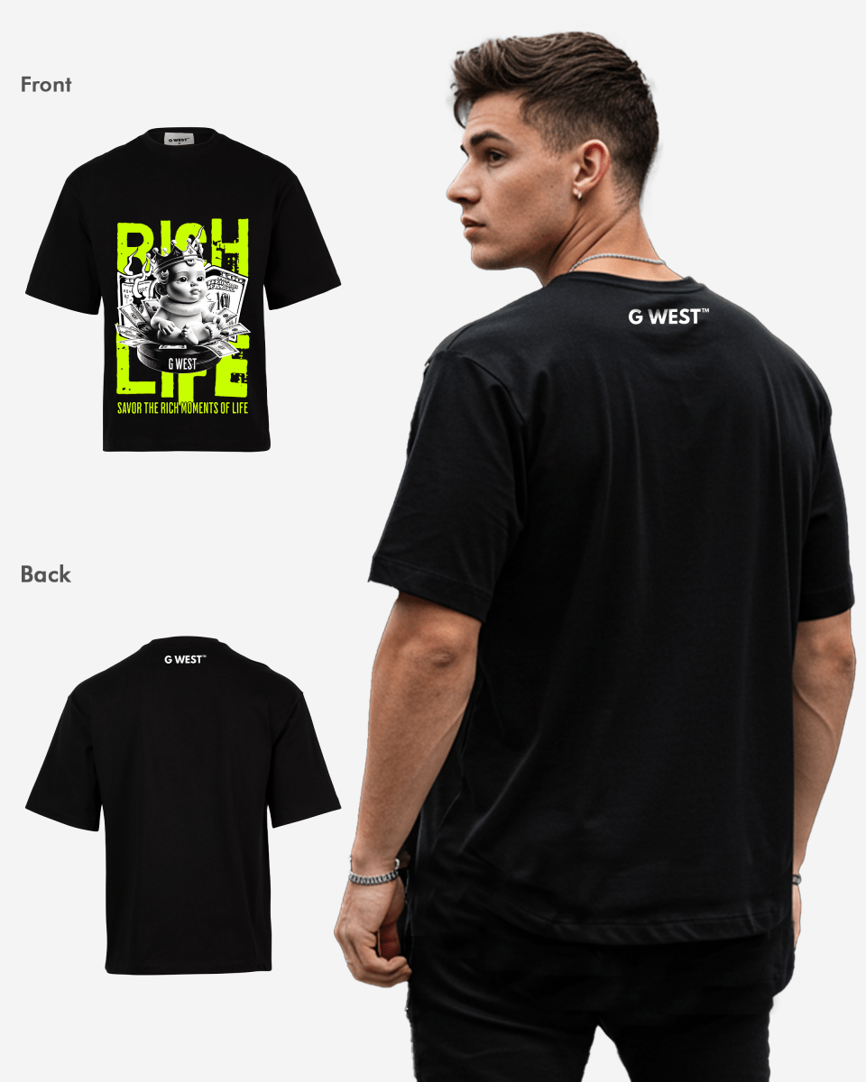 G WEST RICH LIFE OVERSIZED T-Shirt Mens G West