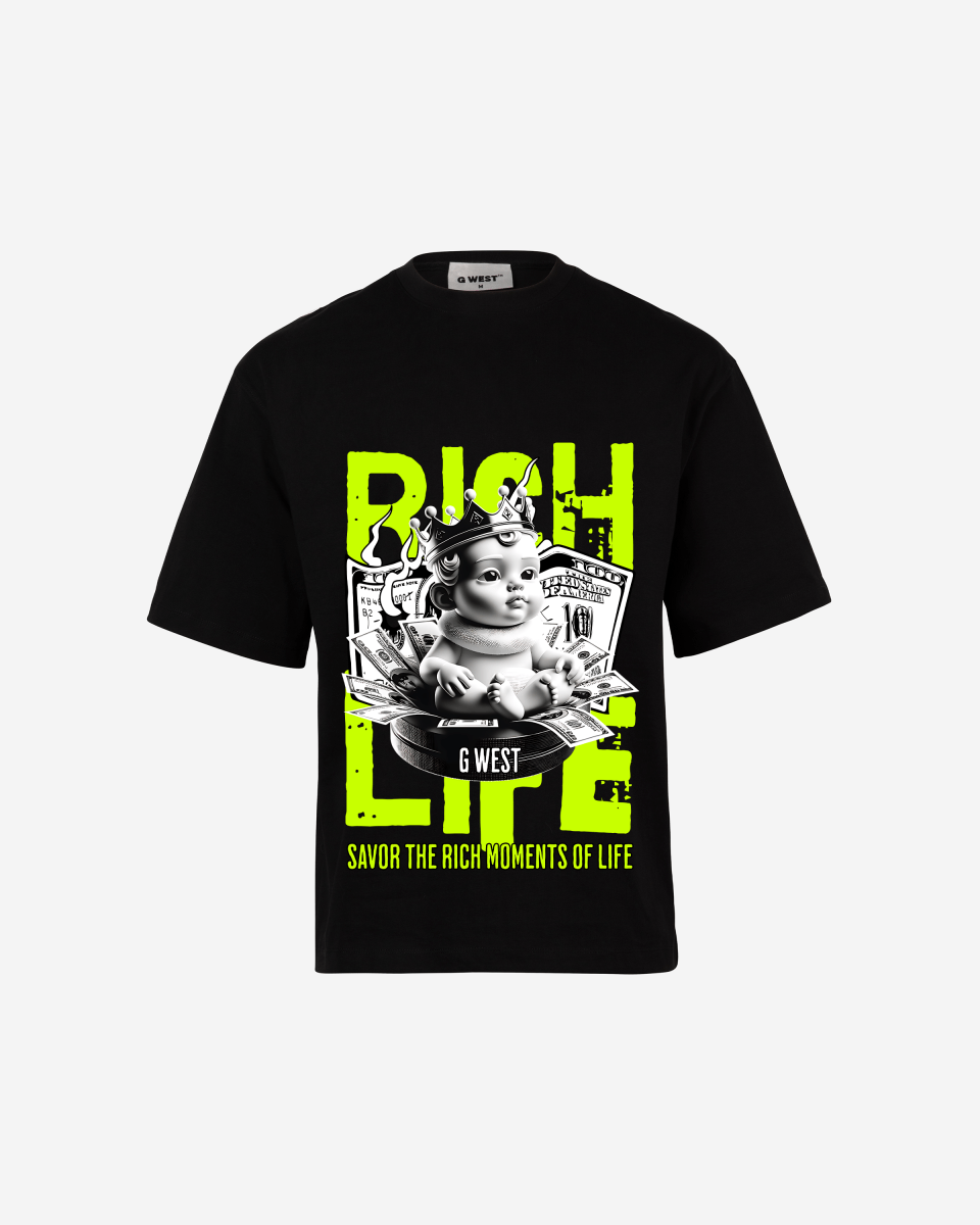 G WEST RICH LIFE OVERSIZED T-Shirt Mens G West
