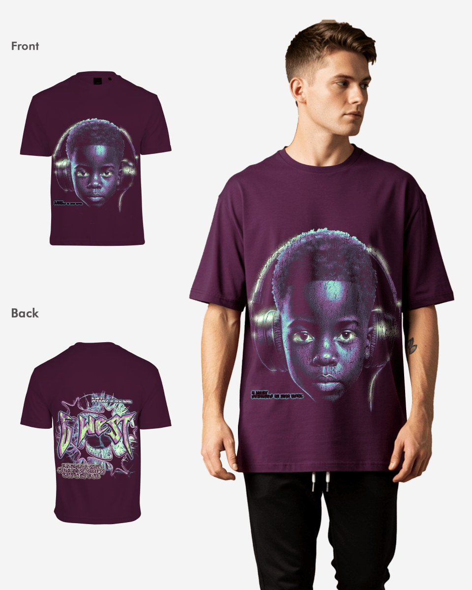 G West Mens Riding Solo Premium Oversized Tee G West