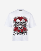 G West Roses And Bones Oversized T-Shirt Mens G West